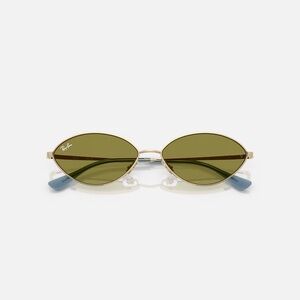 KAI BIO-BASED Ray-Ban Pale Gold Frame with Green Lenses - Never Used !